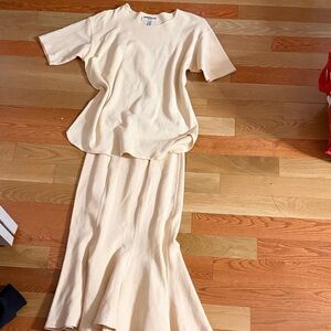 Elegant Cream Dress Set
